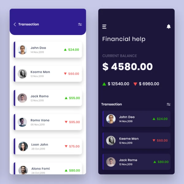 财务管理助手应用ui设计 financial help app ui
