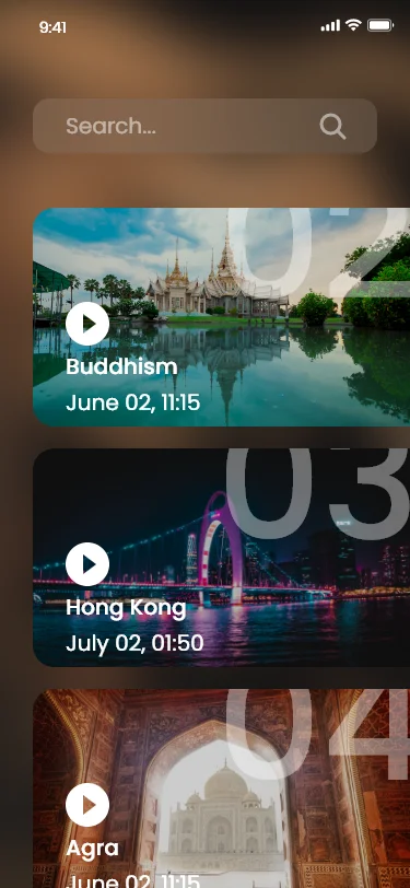 旅行应用视频探索ui套件 travel app ui kit-UI/UX、ui套件、出行、卡片式、应用、海报-到位啦UI