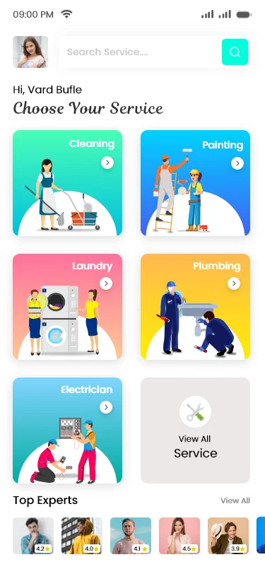 家庭清洁保洁服务应用设计套件 home cleaning and repair service booking mobile app ui kit-应用-到位啦UI