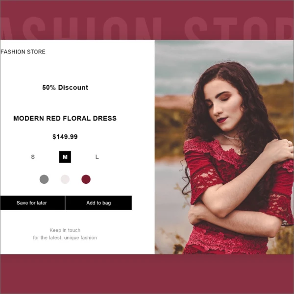 简约服装商店选购页面设计模板 minimalism store