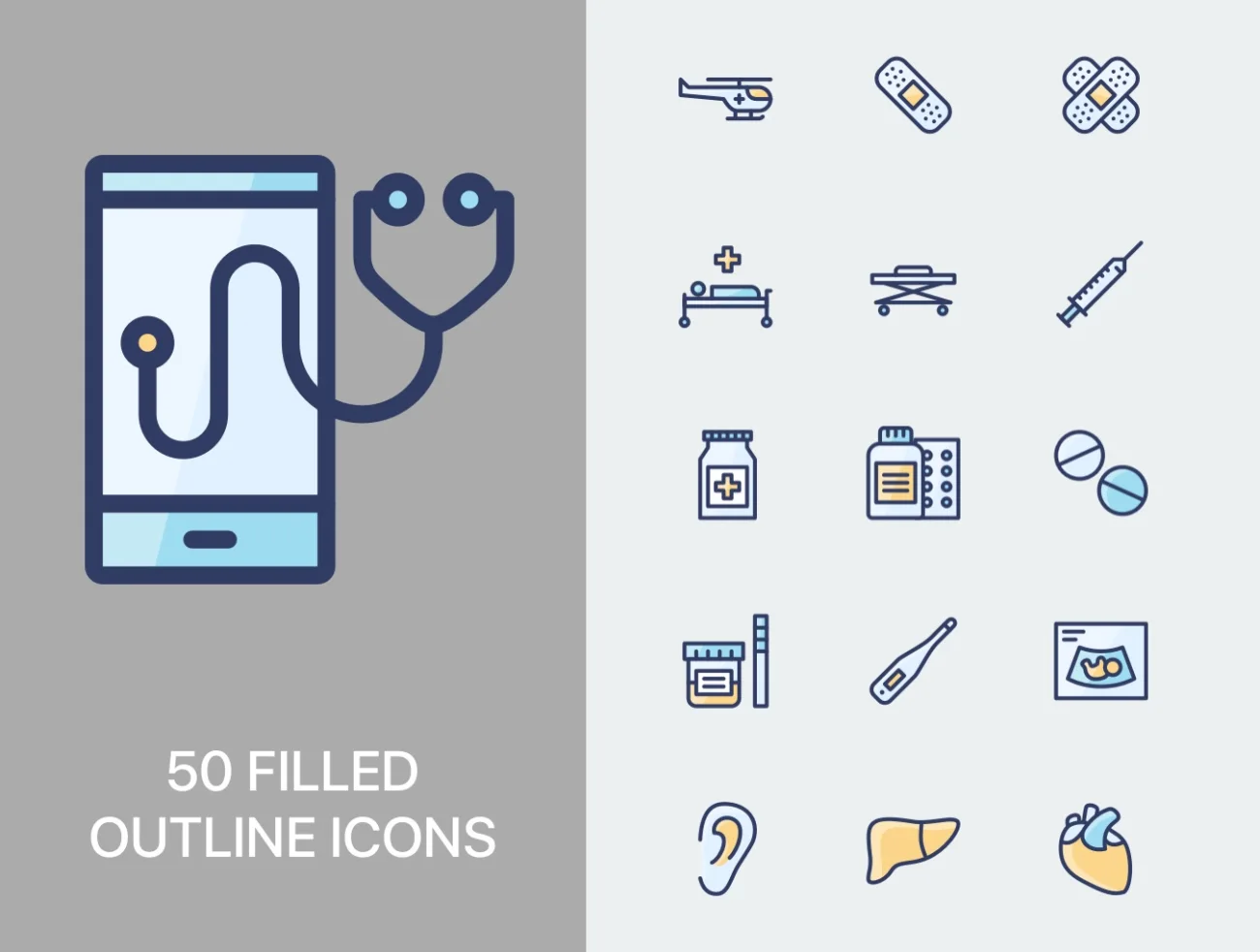 250个健康医疗图标合集 Medical & Health Icons-3D/图标-到位啦UI