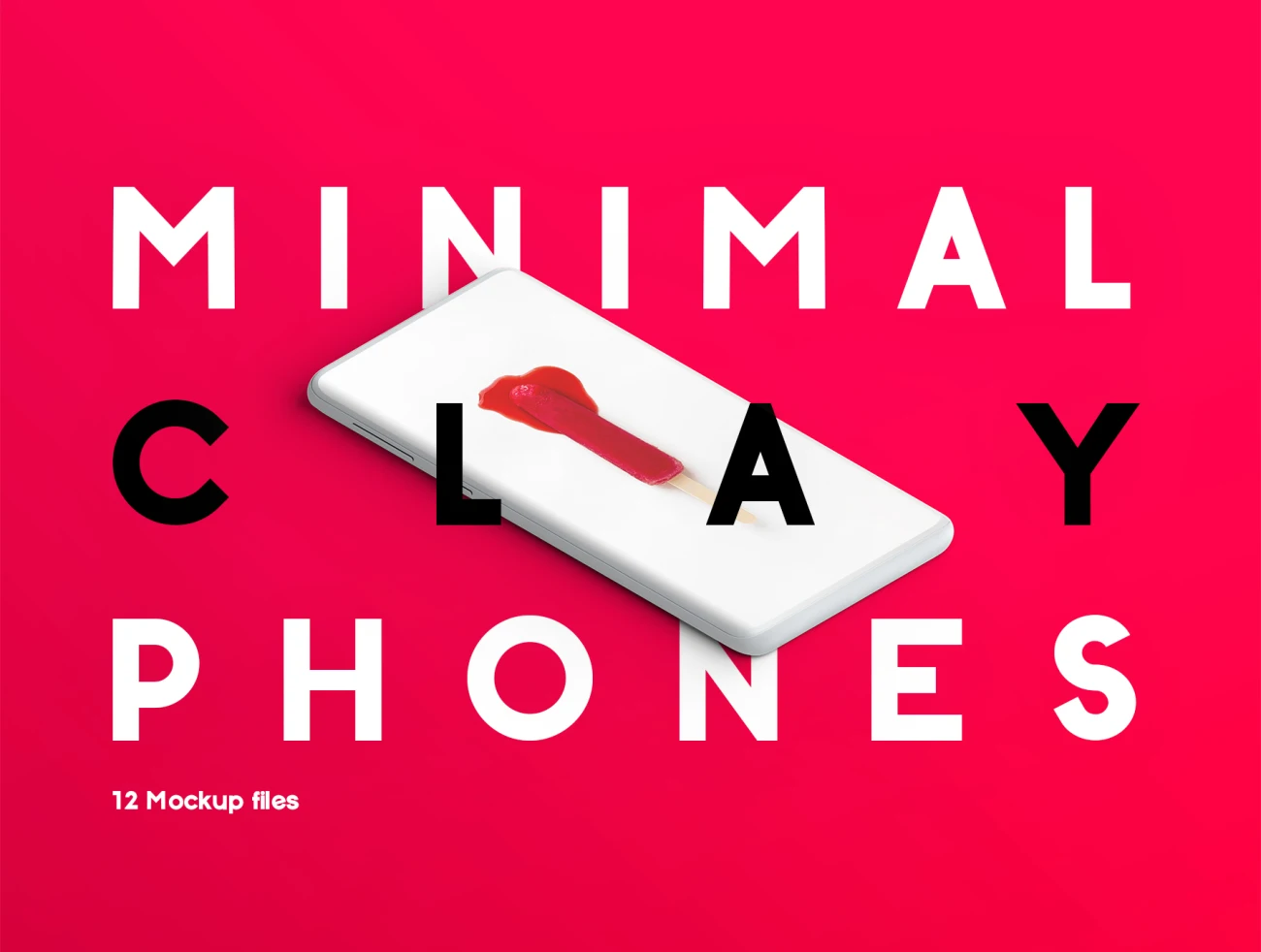 12种5k高清简约苹果安卓手机黏土模型智能样机 Minimal Clay Phones Mockup-产品展示、优雅样机、创意展示、手机模型、样机、简约样机-到位啦UI