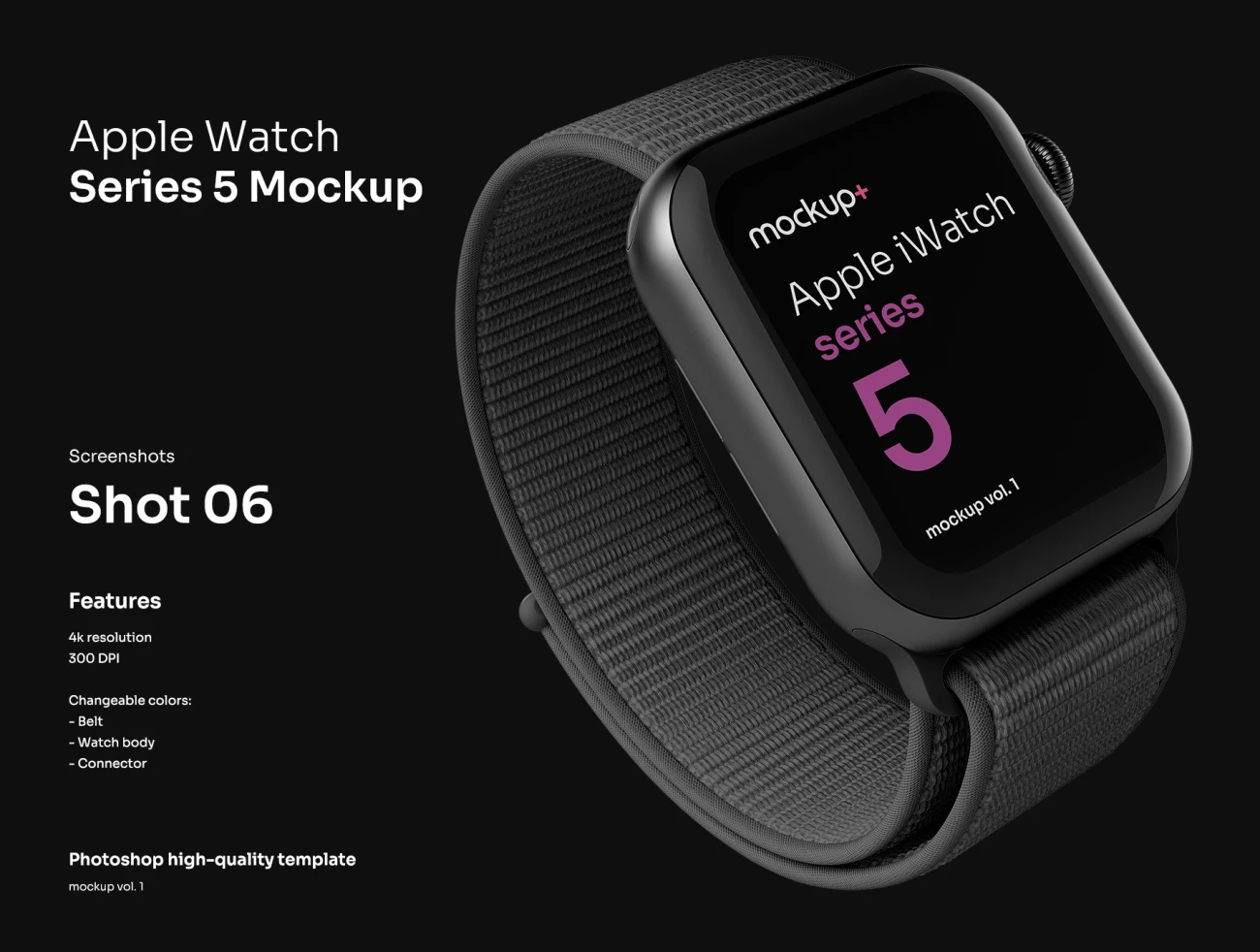 5代苹果手表高清多角度智能样机展示合集 Apple Watch Series 5 Mockup Vol.01插图1