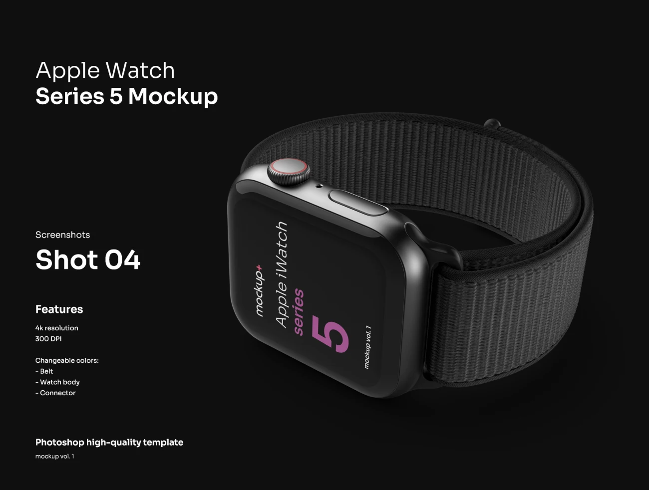 5代苹果手表高清多角度智能样机展示合集 Apple Watch Series 5 Mockup Vol.01插图5