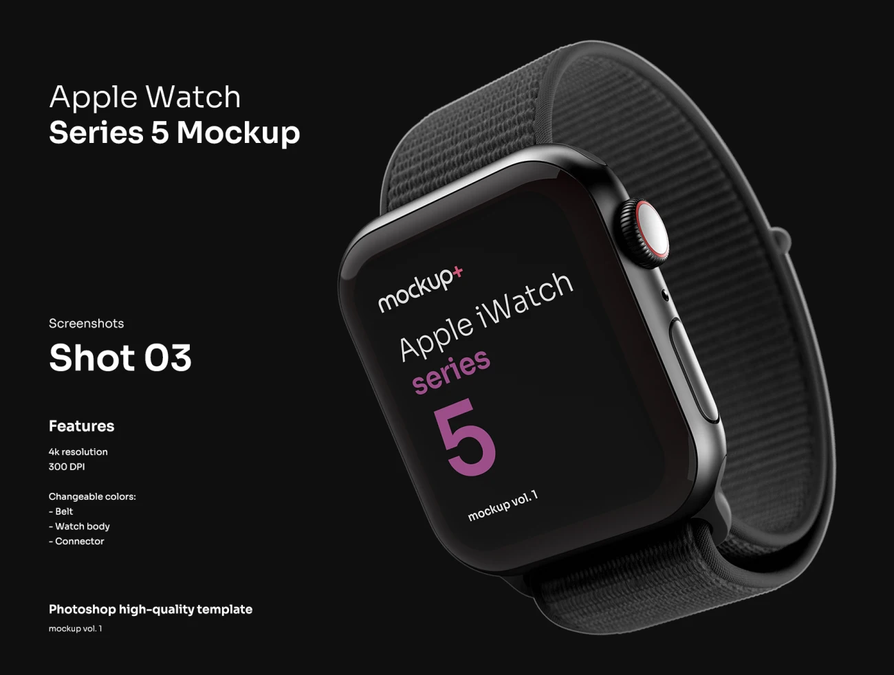 5代苹果手表高清多角度智能样机展示合集 Apple Watch Series 5 Mockup Vol.01插图7