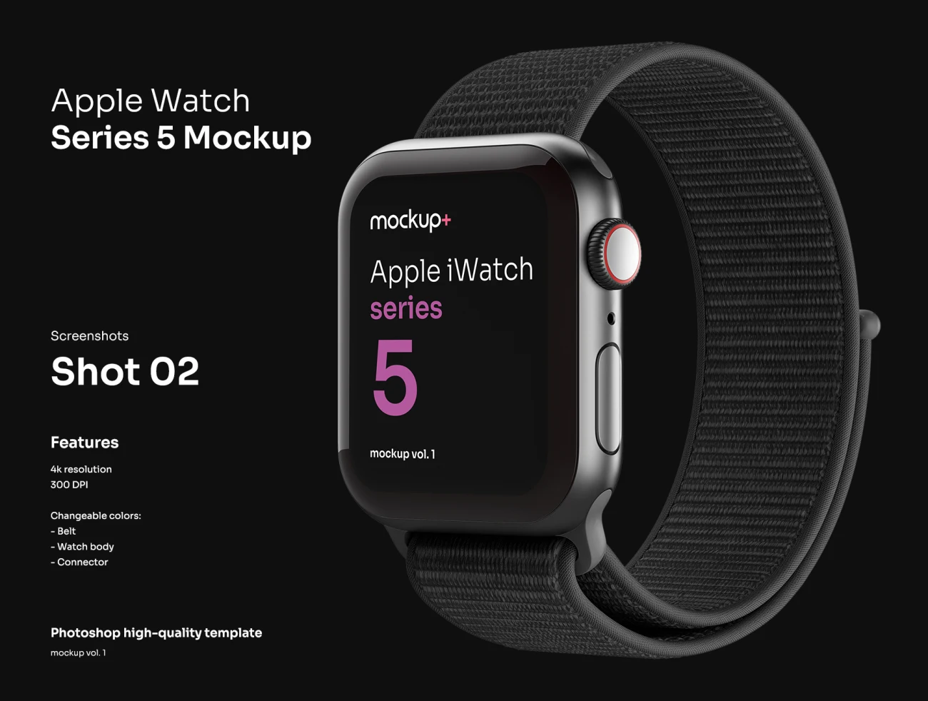 5代苹果手表高清多角度智能样机展示合集 Apple Watch Series 5 Mockup Vol.01插图9