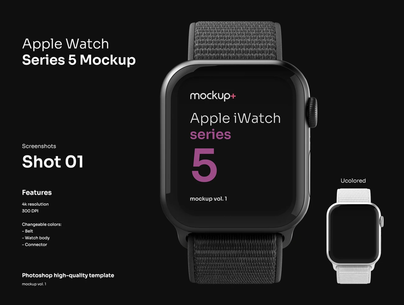 5代苹果手表高清多角度智能样机展示合集 Apple Watch Series 5 Mockup Vol.01插图11