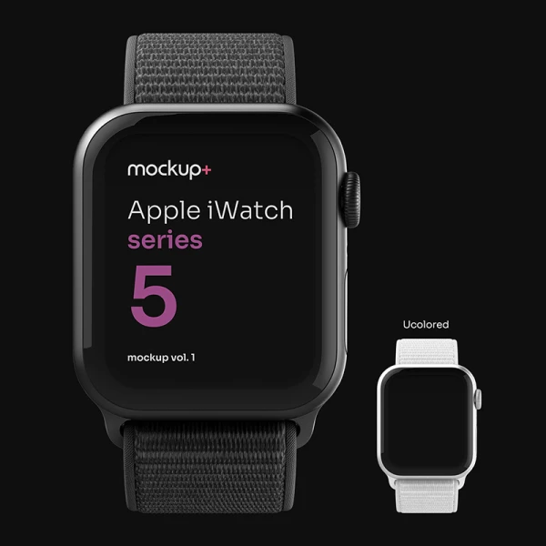 5代苹果手表高清多角度智能样机展示合集 Apple Watch Series 5 Mockup Vol.01