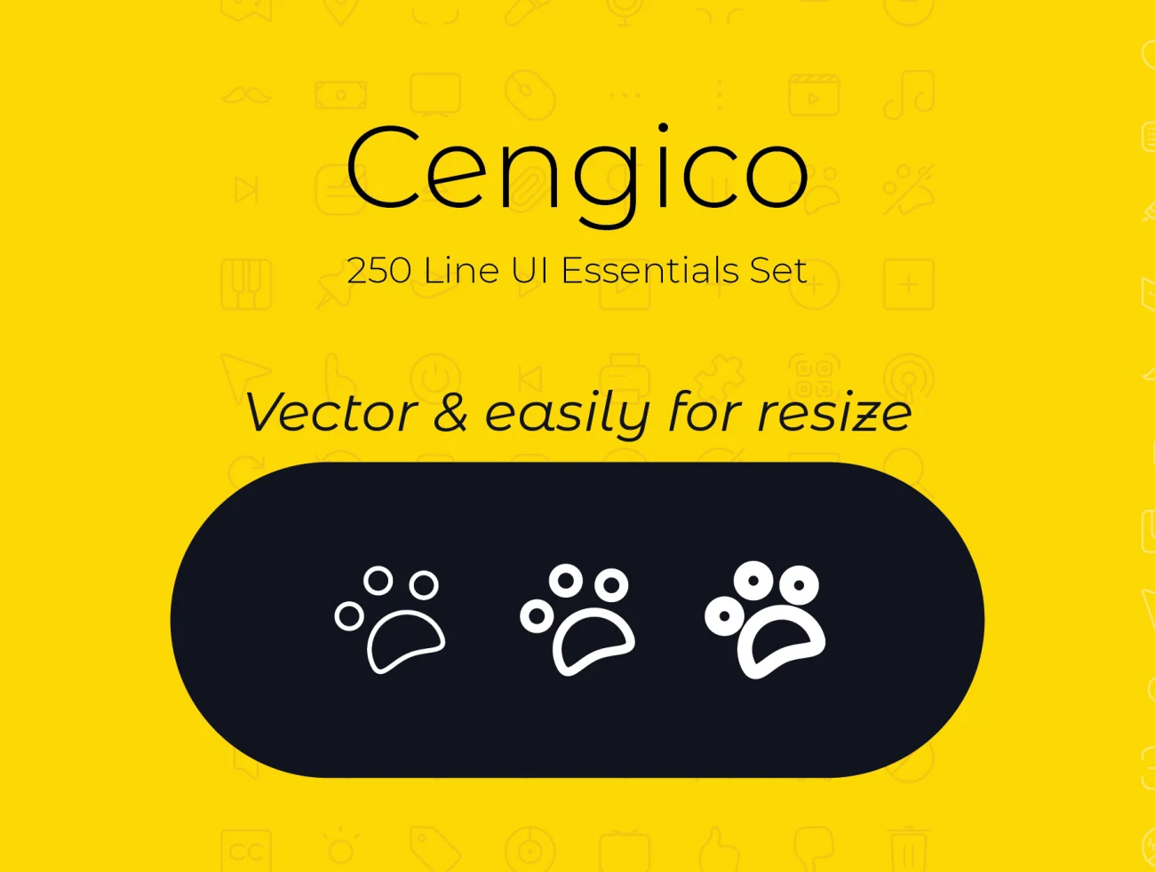 250个常用细线条线性图标合集 Cengico 250+ line Essentials UI Set插图5