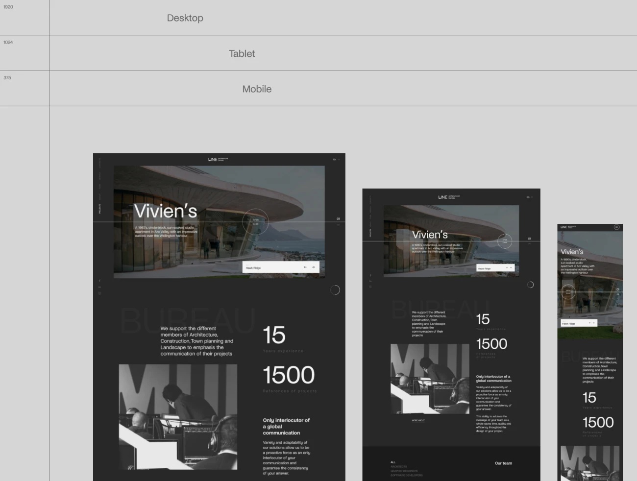 奢华典雅时尚建筑设计机构工作室网站设计模板 LINE architectural bureau – Figma Template插图7