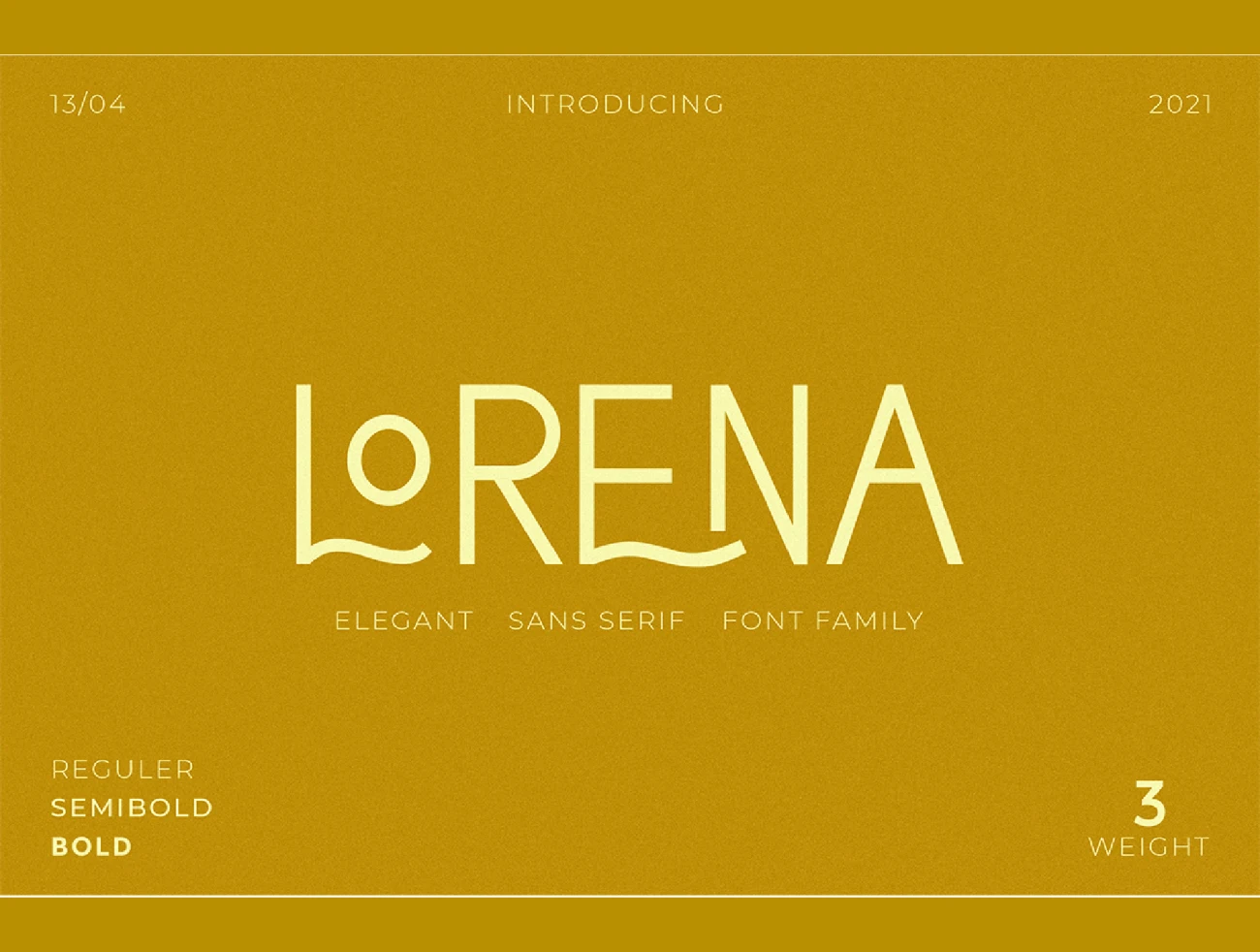 3字重全大写连体极简主义现代典雅英文字体 Lorena Typeface插图3