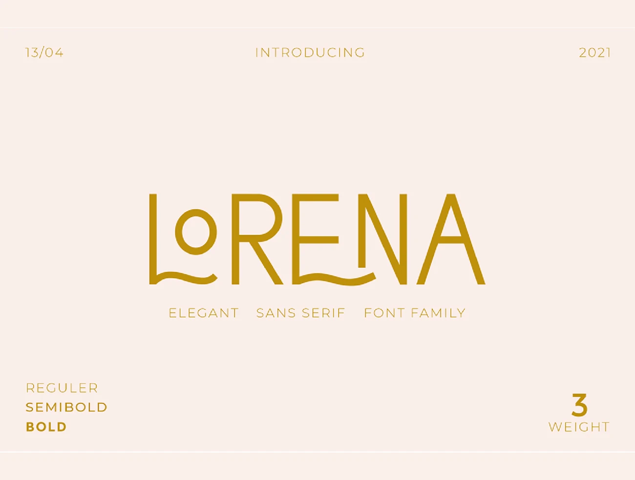 3字重全大写连体极简主义现代典雅英文字体 Lorena Typeface插图19