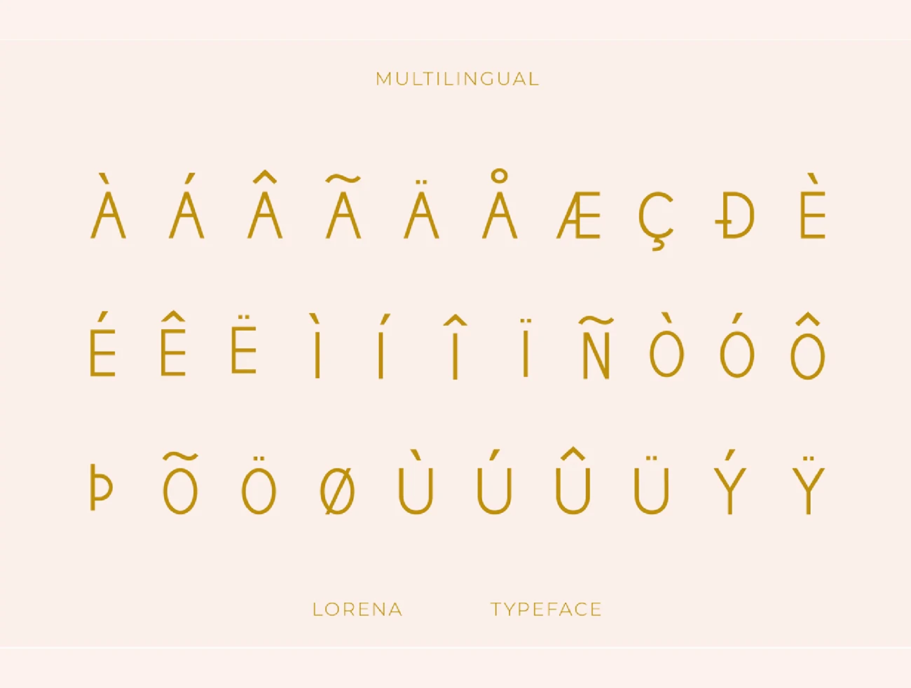 3字重全大写连体极简主义现代典雅英文字体 Lorena Typeface插图27