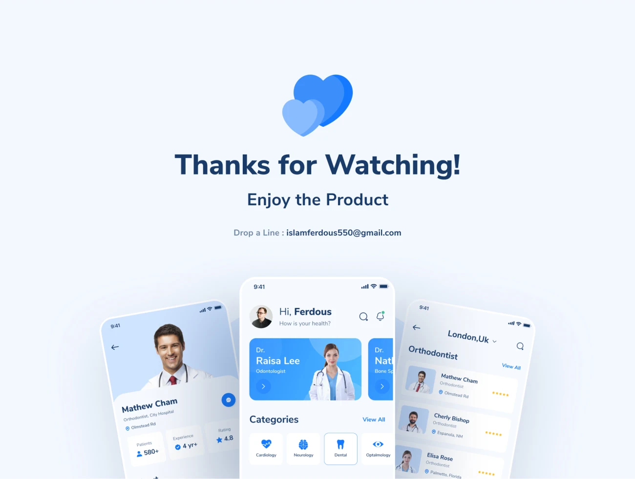 45屏蓝色简约医疗顾问iOS应用UI套件 MediTalk-Medical App UI Kit插图11