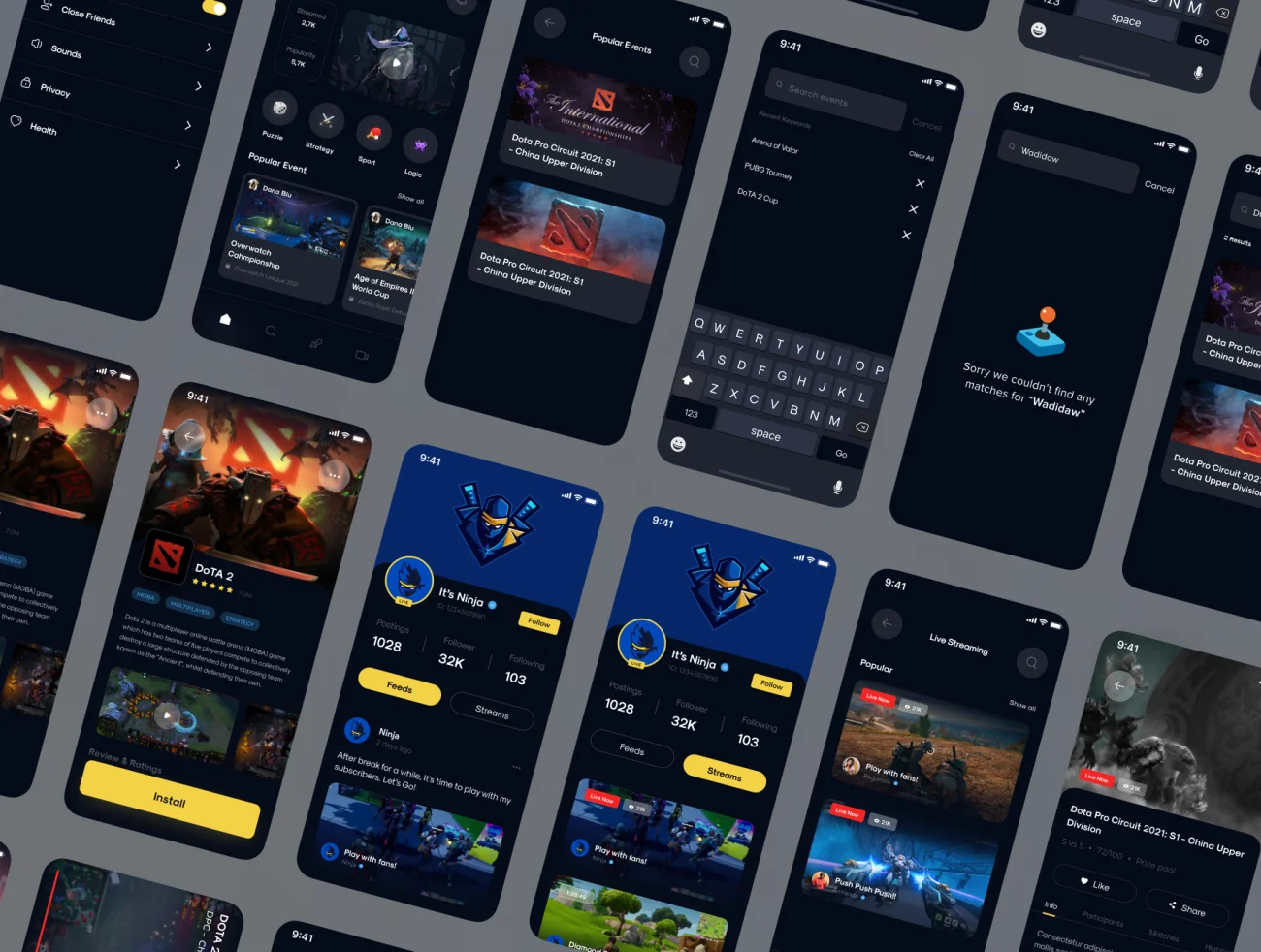 30屏手机游戏中心应用用户界面设计套件 PlayZone – Game Center Apps UI KIT插图9
