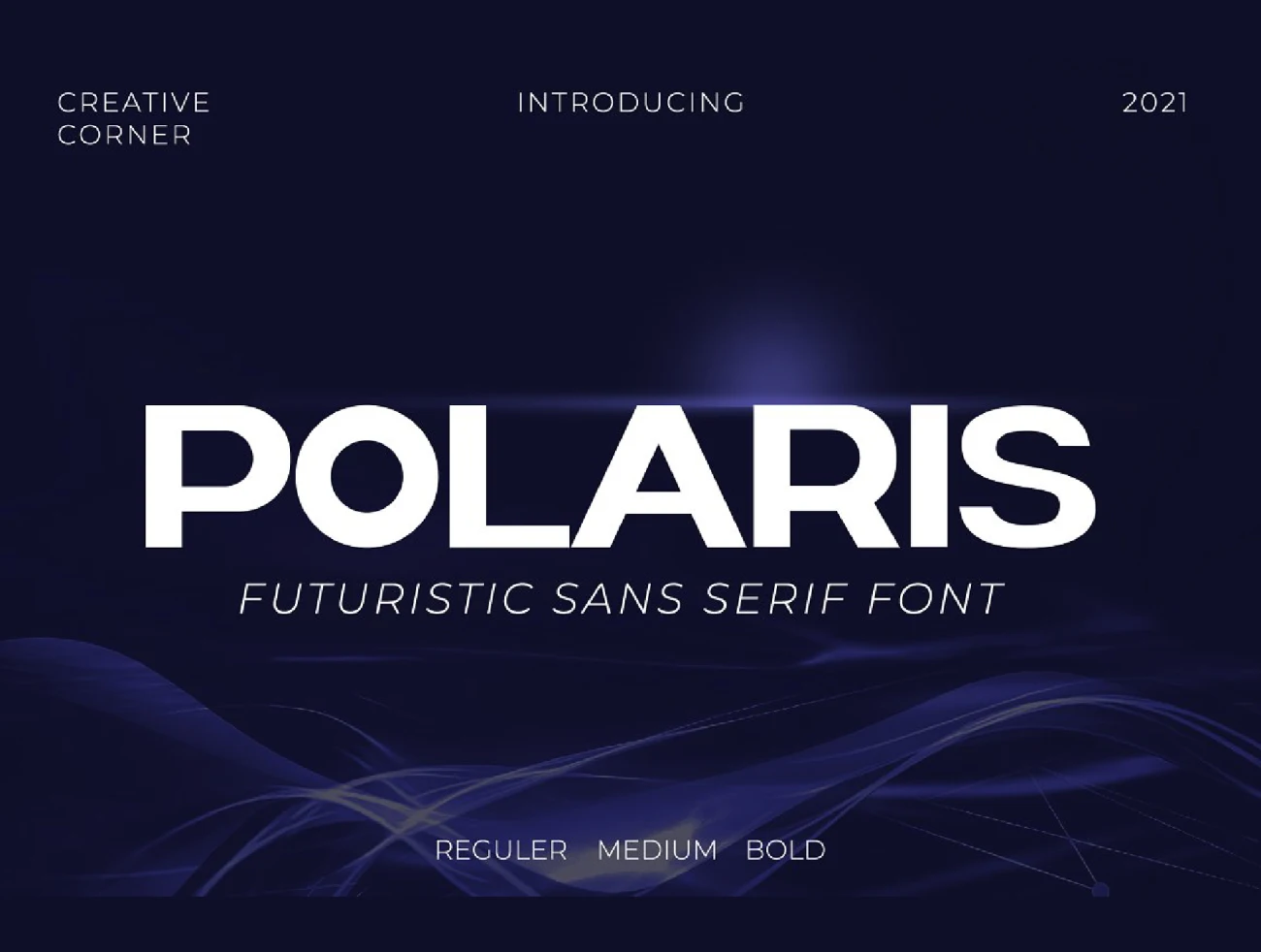 3款全大写现代强大的通用无衬线英文字体 Polaris Futuristic Bold Typeface插图1