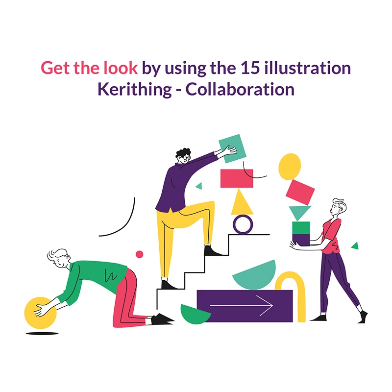 15款预设团队合作与协作工作场景矢量插图 Teamwork & Collaboration Illustrations – Kerithing插图17