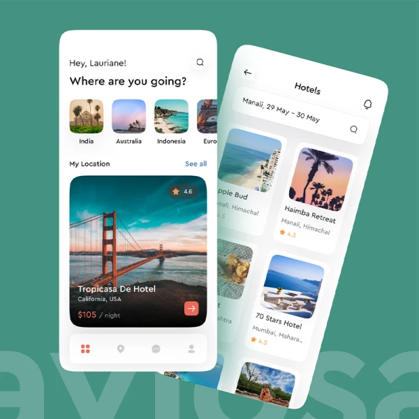 40屏旅游景点门票应用程序用户界面套件设计 Traviosa - Travel App UI KIT Design