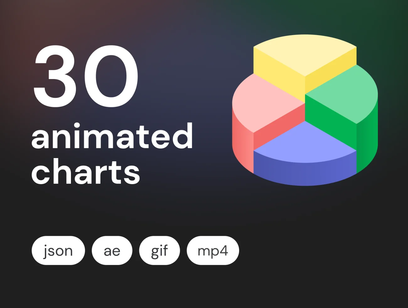 15张数据可视化动画图表柱状图饼图排列直方图等 Animated Charts插图3