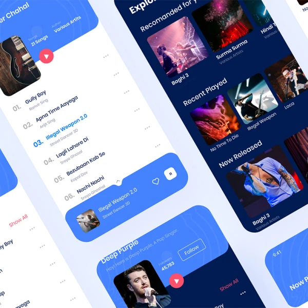 音乐应用 UI 套件 Music App UI kit