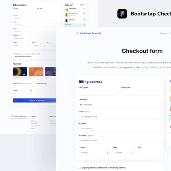引导结帐页面设计 bootstrap checkout page design