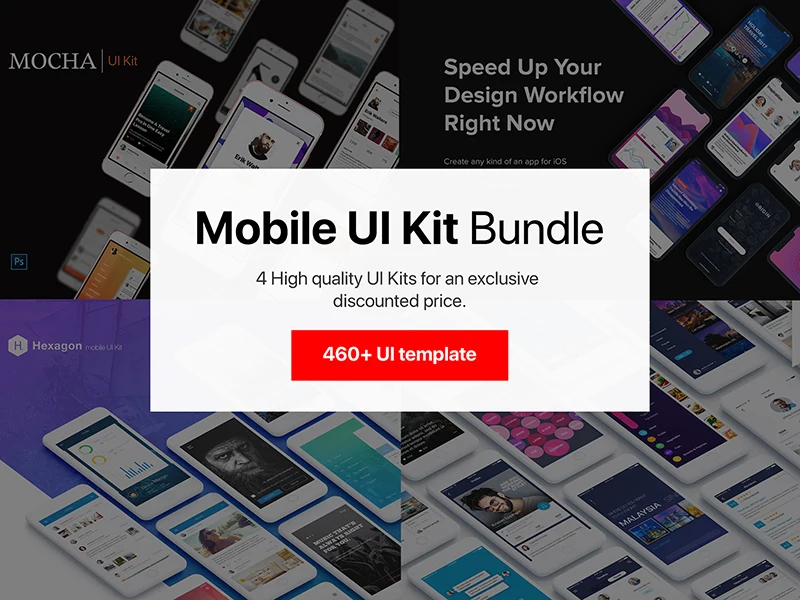 手机用户界面套件菜单页登录页注册页 bundle mobile ui kit插图3