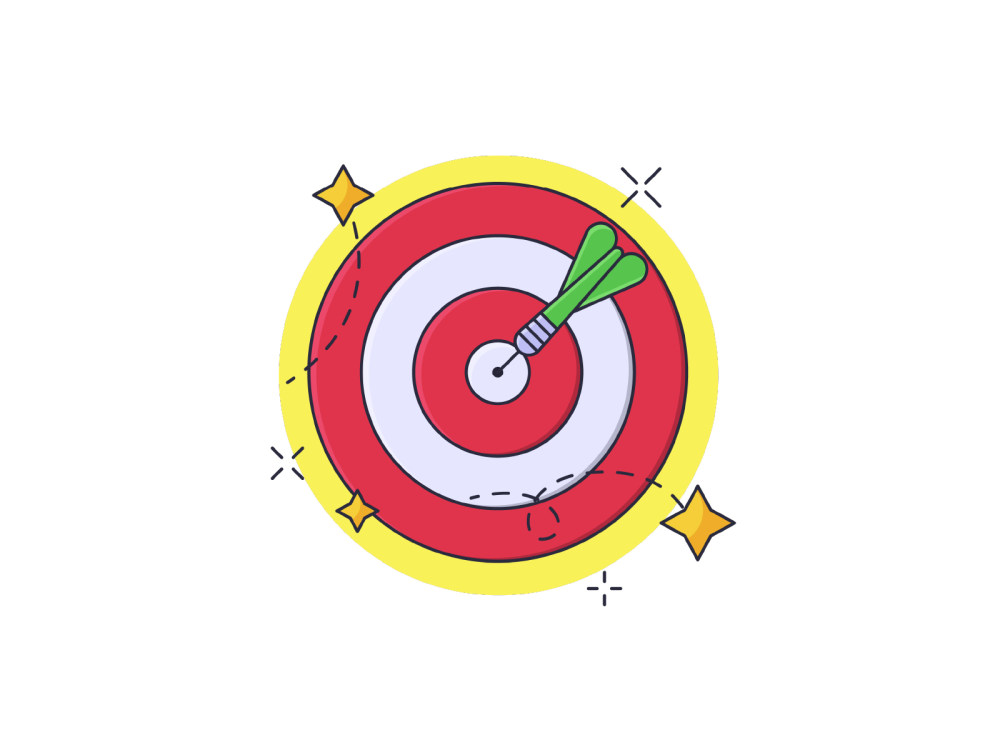 飞镖靶矢量插图 dart with arrow vector illustration插图1