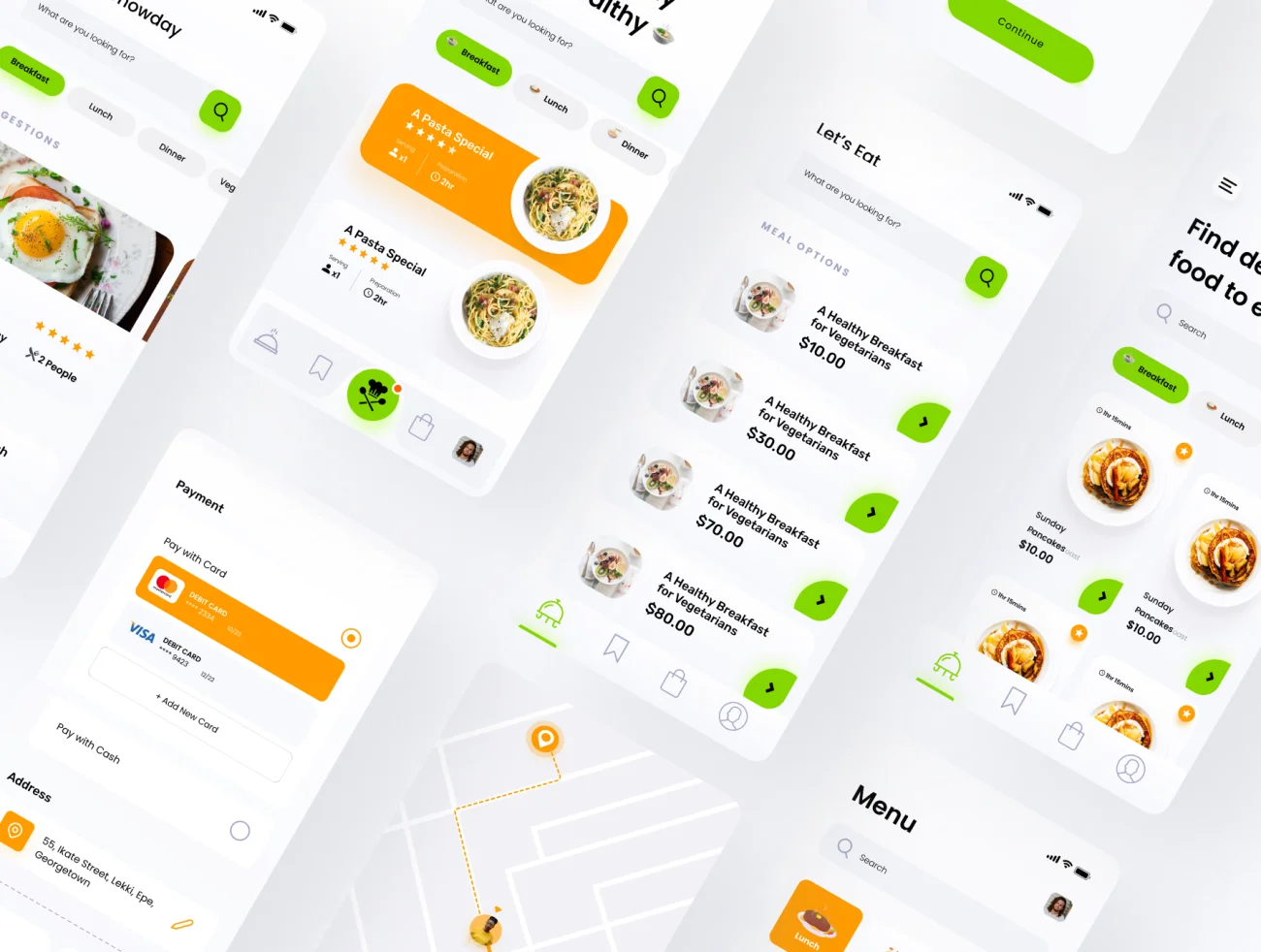多功能食品点餐UI套件组件包 Grubr Food Card UI Kit插图3