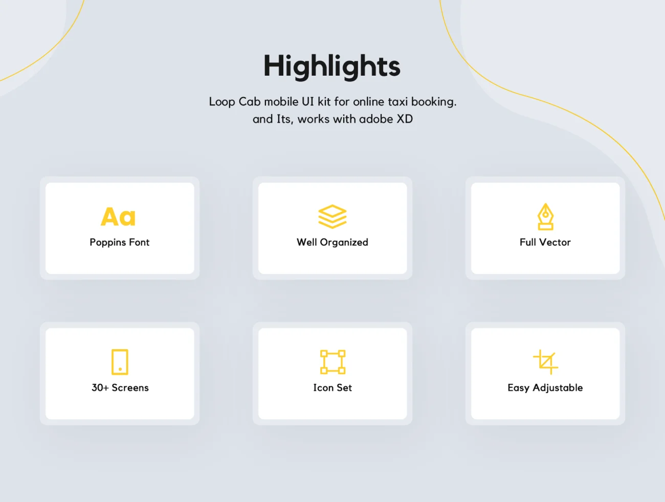 30屏手机出租车预订应用UI用户界面设计套件 Loop Cab – Cab Booking App UI Kit插图5