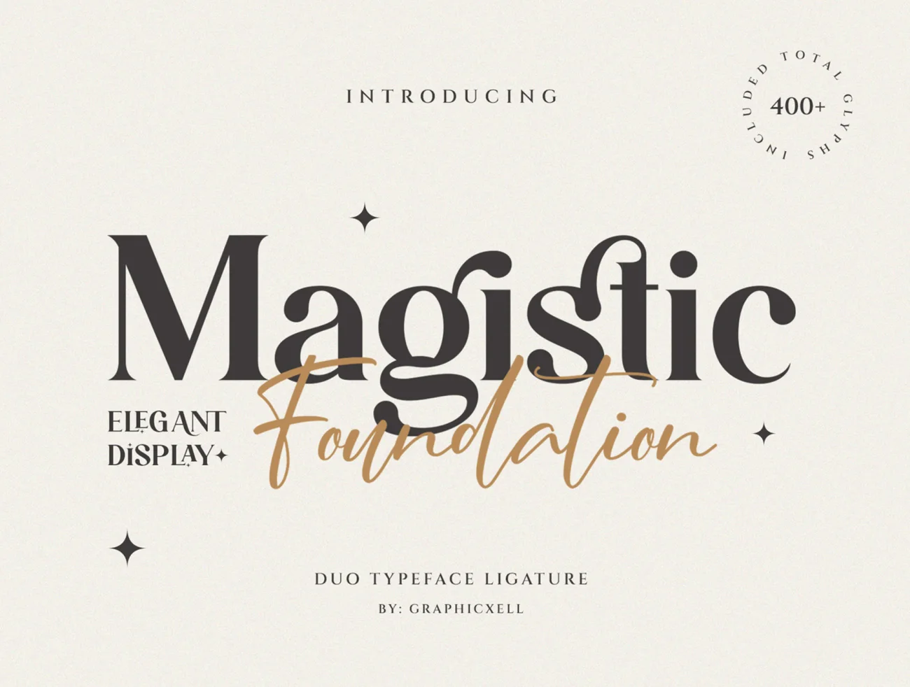 优雅时尚的衬线签名连字字体 Magistic – Duo Ligature Typeface插图11