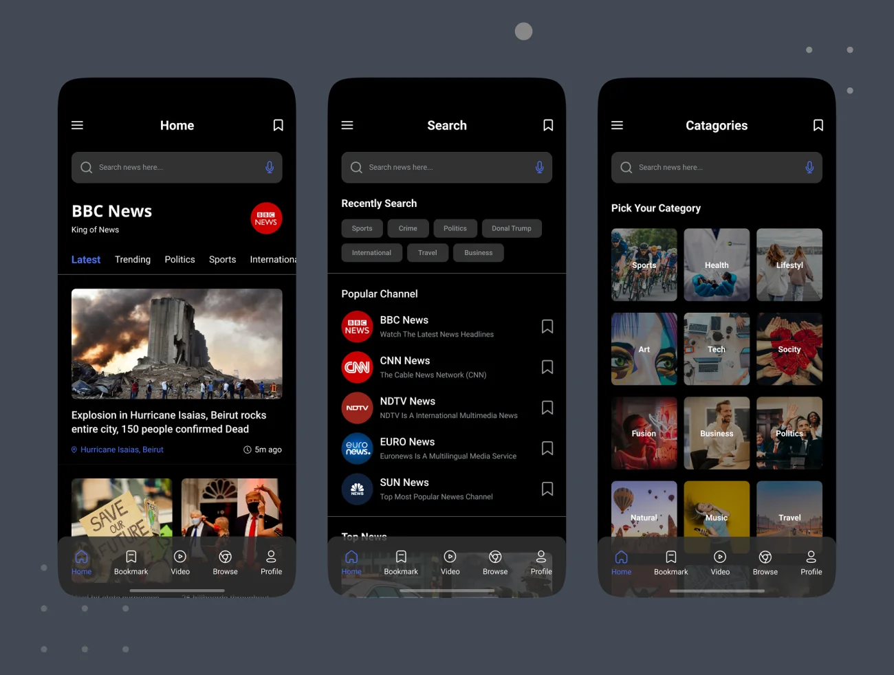 35屏新闻应用UI设计套件 News App UI kit插图15