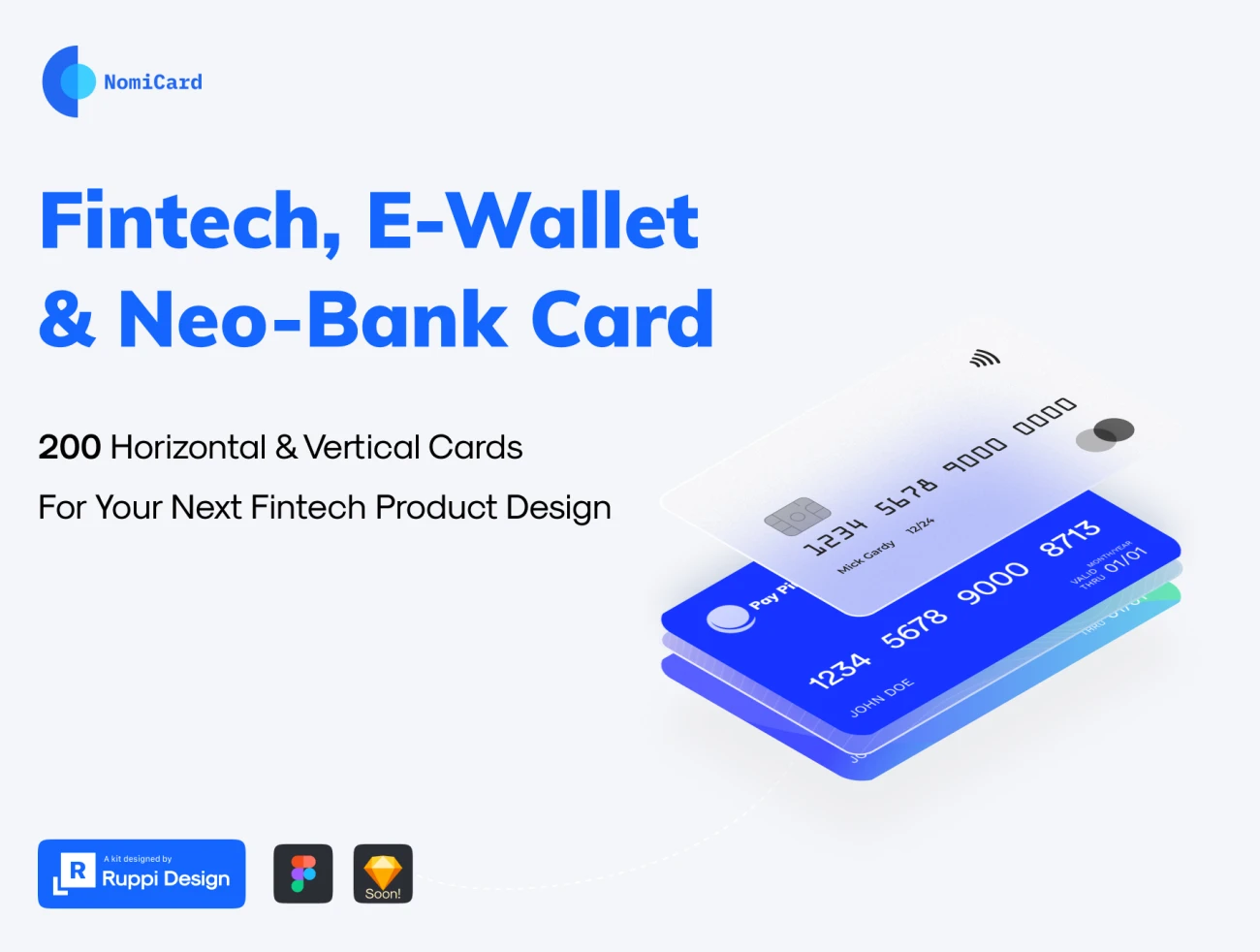 200张金融科技电子钱包银行信用卡片设计模板 Nomi Card插图1