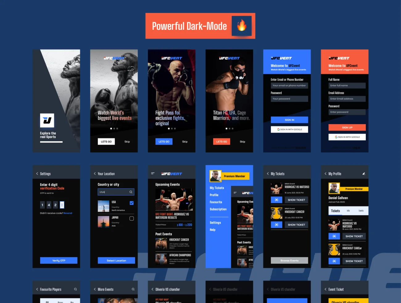 20屏完整版UFC MMA拳击摔跤综合格斗赛事比赛应用 UFC VENT – MMA Event Booking app插图3