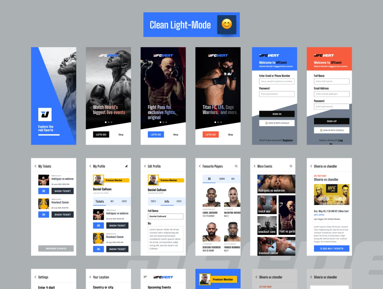 20屏完整版UFC MMA拳击摔跤综合格斗赛事比赛应用 UFC VENT – MMA Event Booking app插图11