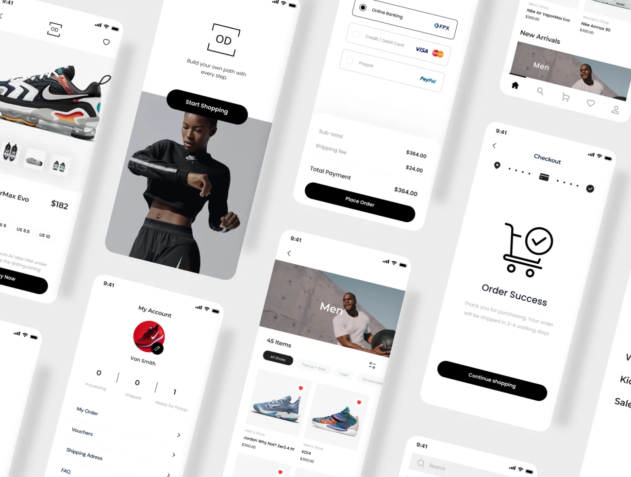 20屏运动鞋商店应用UI设计工具包 OD Sneakers App插图7