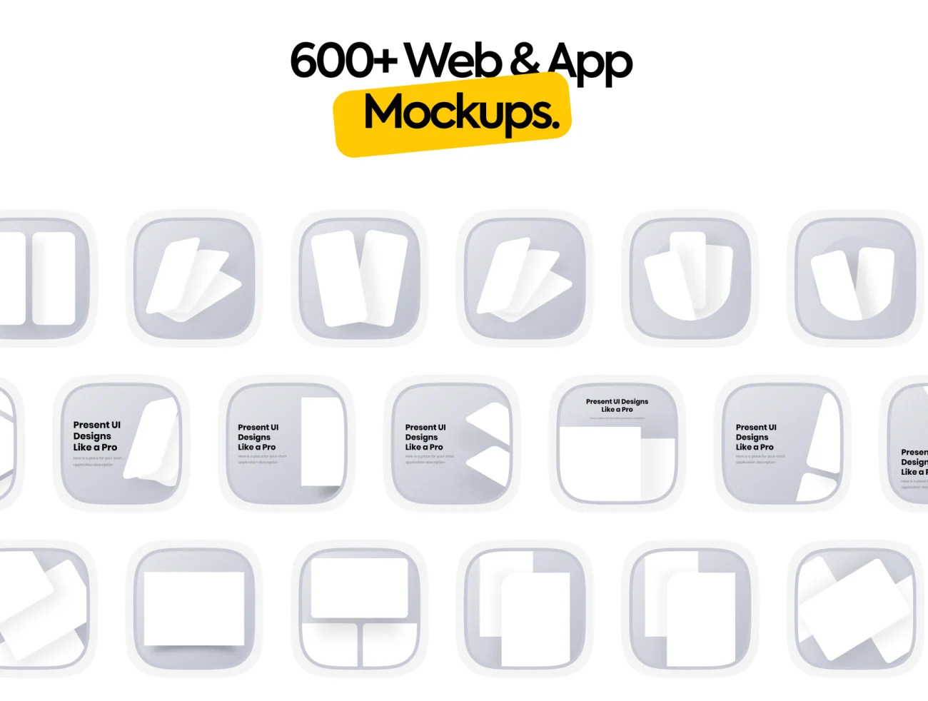 600款手机应用UI样机展示模板套件 Sajon UI Mockup Kit插图5