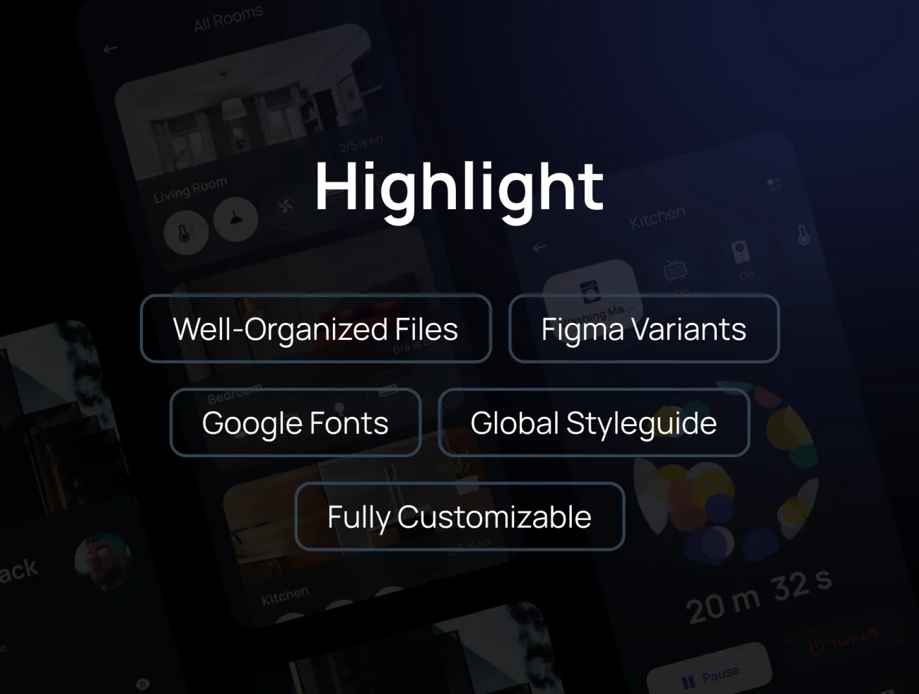 31屏智能家居 iOS应用Figma UI设计套件 Hi – Smart Home UI Kit插图3