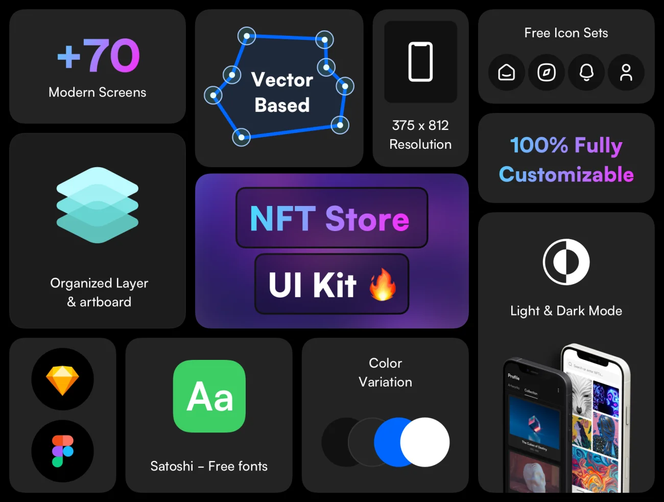 NFT数字版权区块链交易平台应用设计套件 NFT Store UI Kit插图9