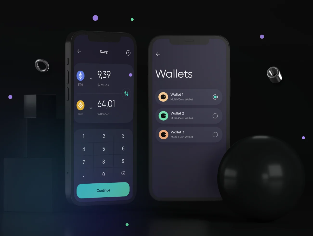 50屏数字加密货币电子钱包IOS UI 套件 Crypto Wallet – IOS UI Kits插图11