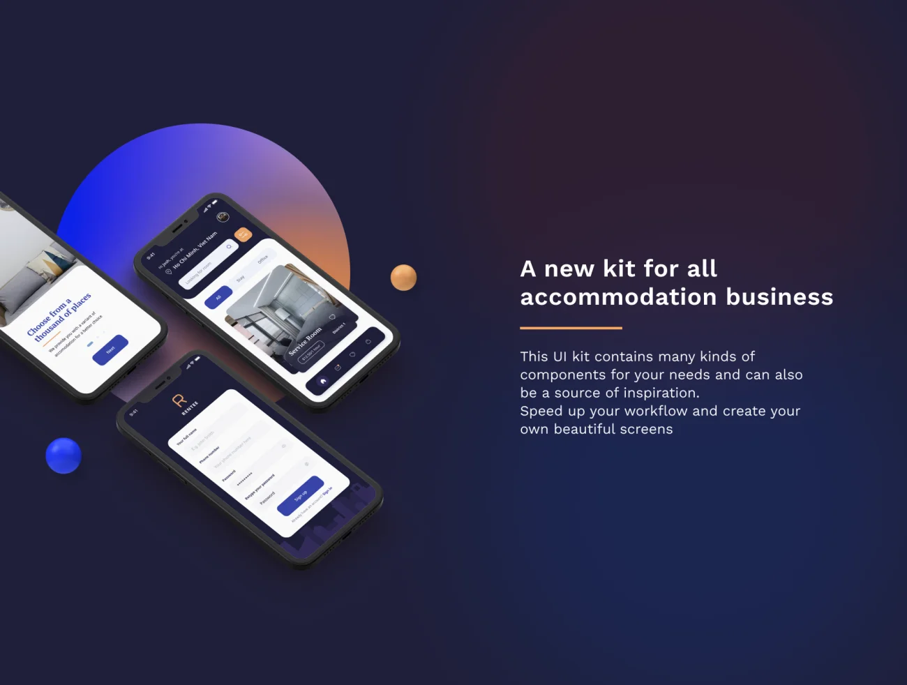 32屏租房房屋预订应用 UI 套件 Room Booking App UI Kit插图3