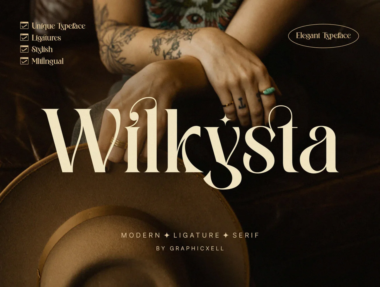 潮流时尚连字英文标题字体 Wilkista – Stylish Ligature Typeface插图1