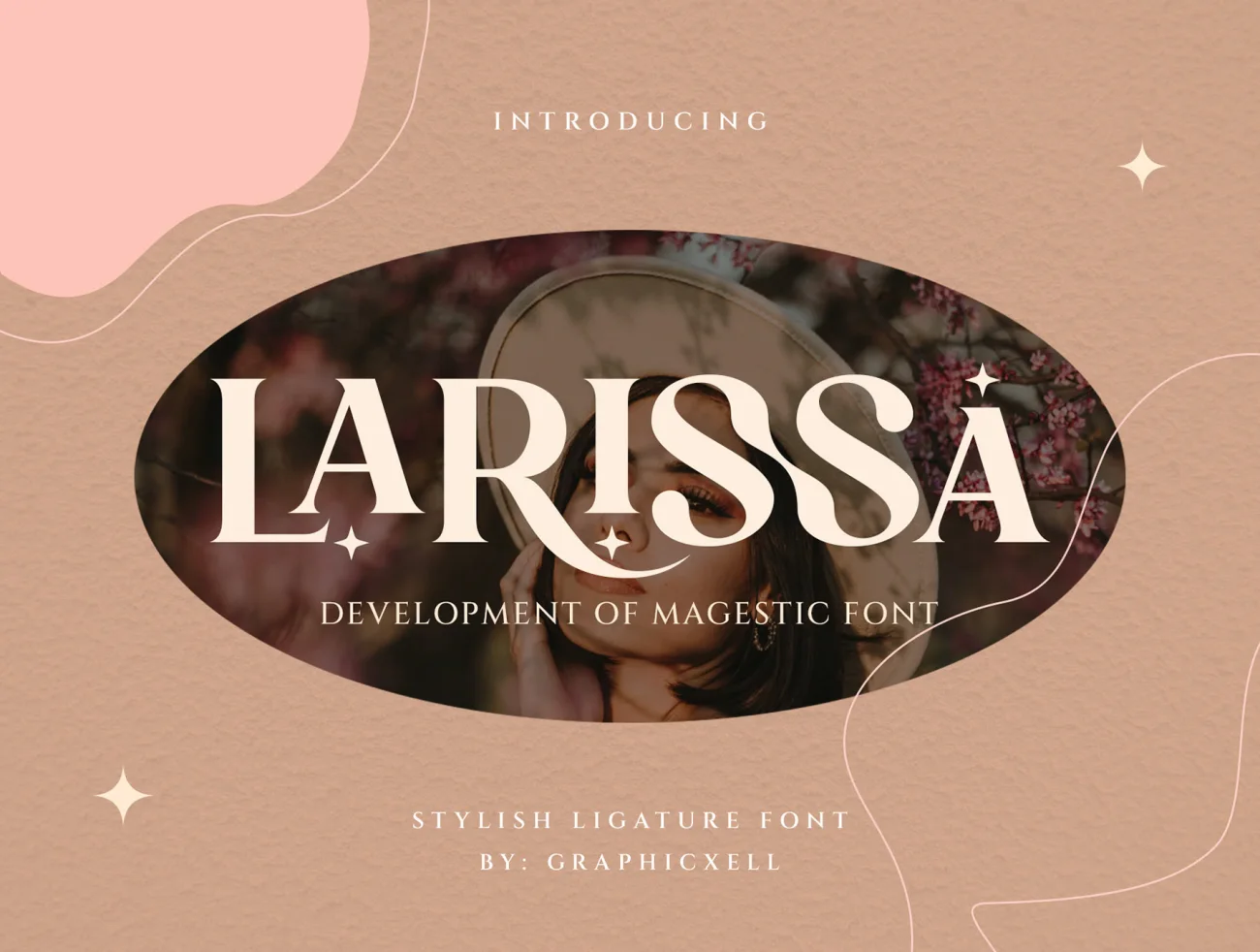 时尚现代连体英文字体 Larissa – Stylish Ligature Typeface插图1