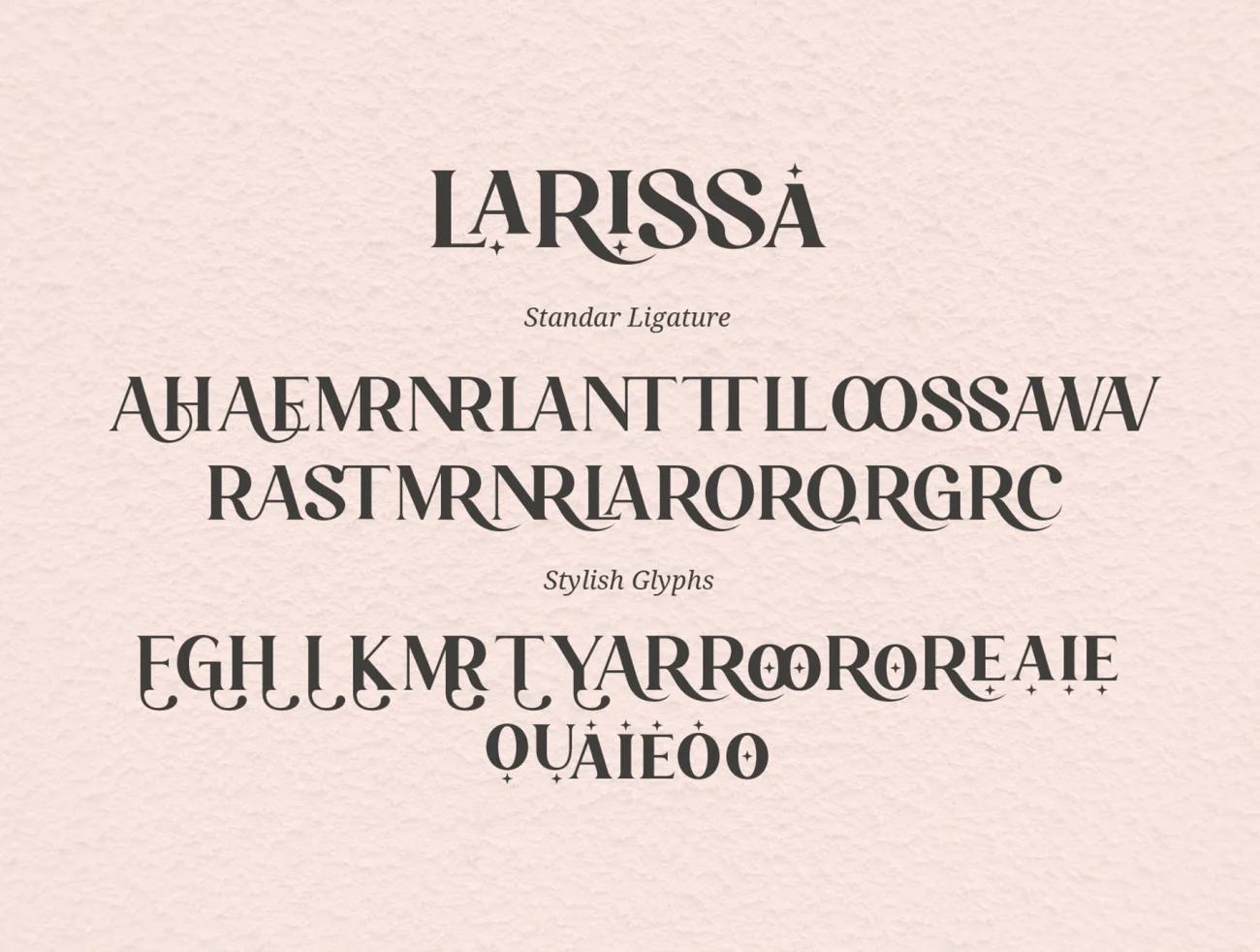 时尚现代连体英文字体 Larissa – Stylish Ligature Typeface插图11