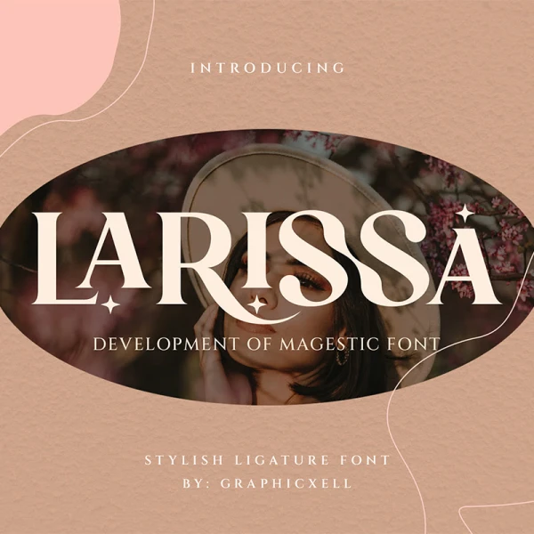 时尚现代连体英文字体 Larissa - Stylish Ligature Typeface