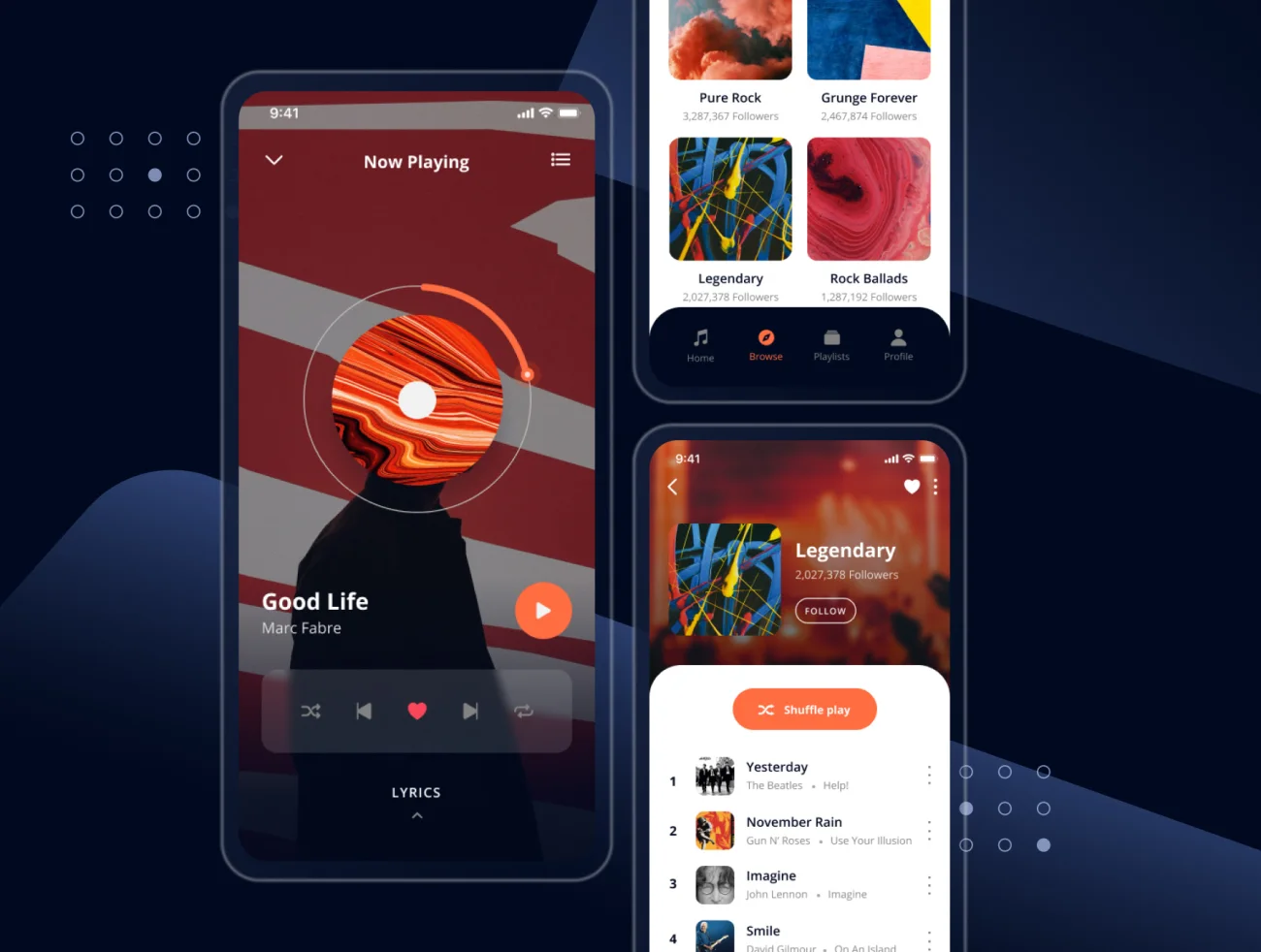 30屏现代高端音乐播放器应用UI套件 Musika – Music Player App UI Kit插图7