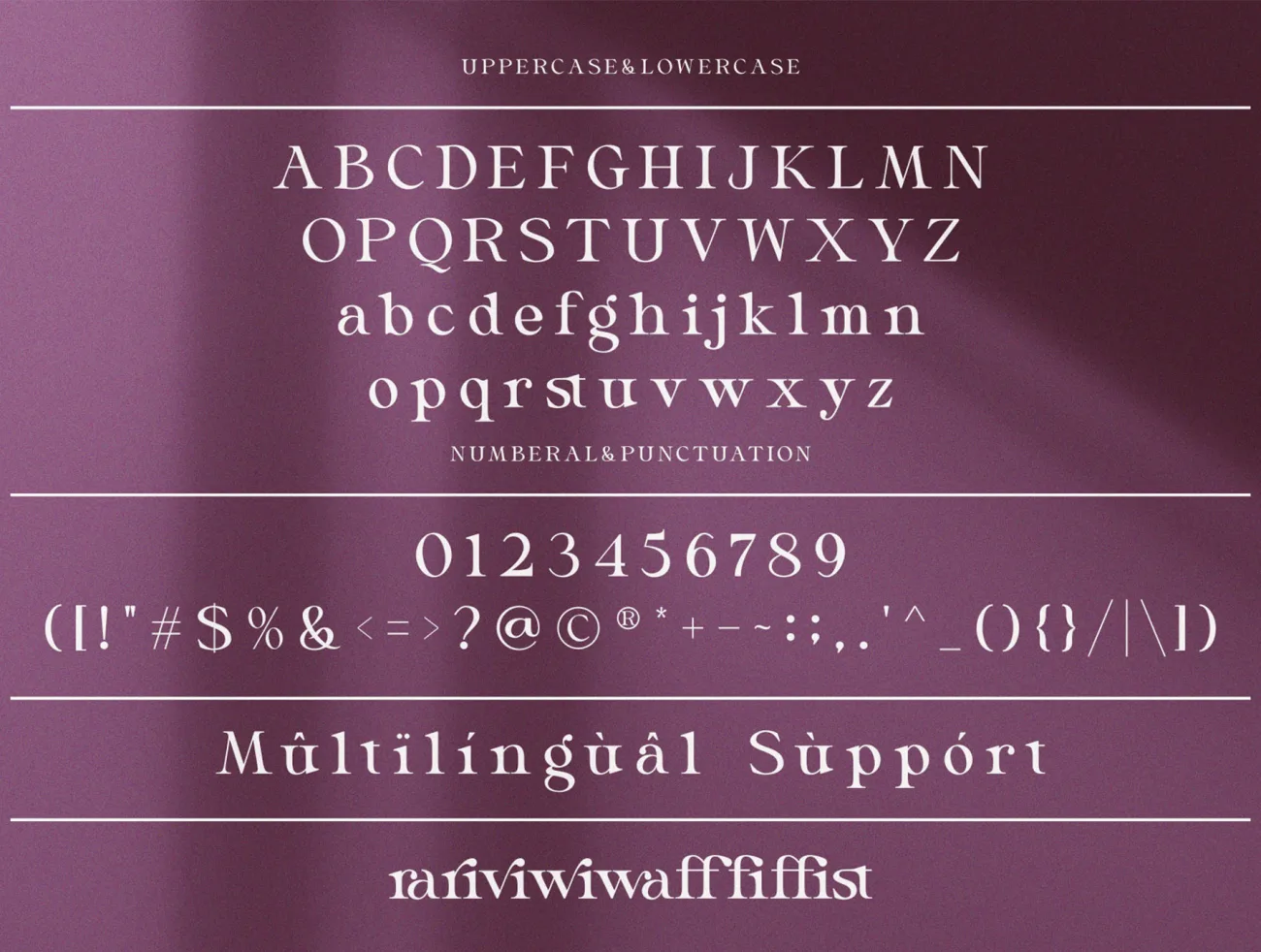 时尚古典优雅英文衬线字体 Glorine Beautyful serif typeface-字体-到位啦UI