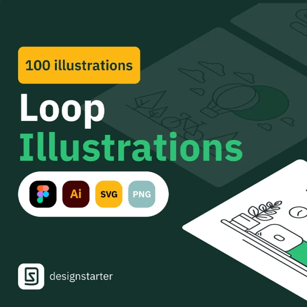 100款多类别通用场景插画 Loop Illustrations
