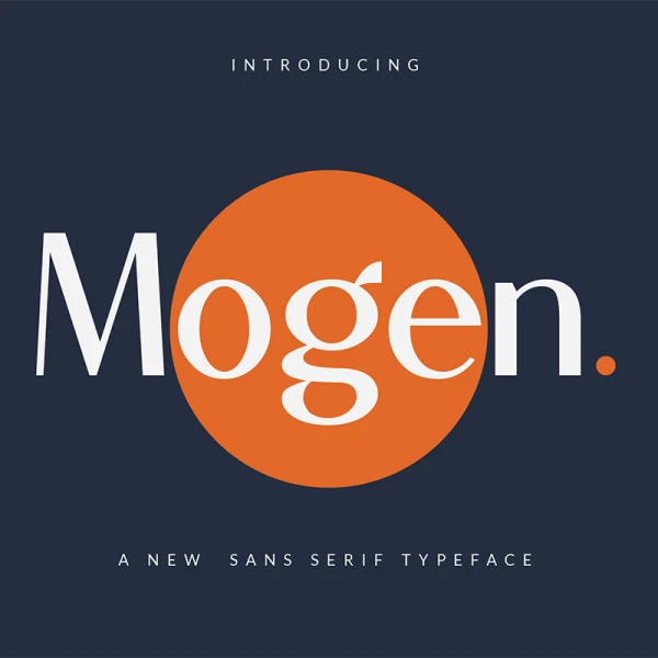 时尚简约无衬线英文字体 Mogen a new sans serif typeface