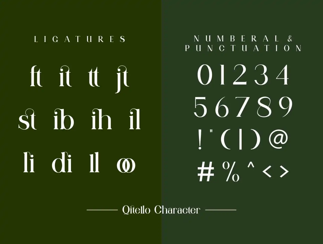大气优雅连字衬线英文字体 Qitello Ligature Serif Typeface-字体-到位啦UI