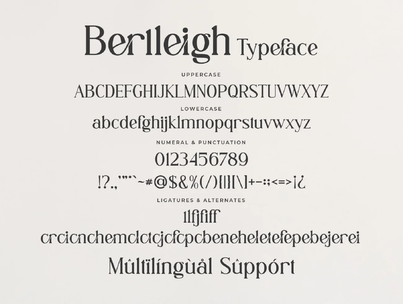 时尚极简衬线签名英文字体二重奏 Berlleigh Beautifull Font Duo-字体-到位啦UI